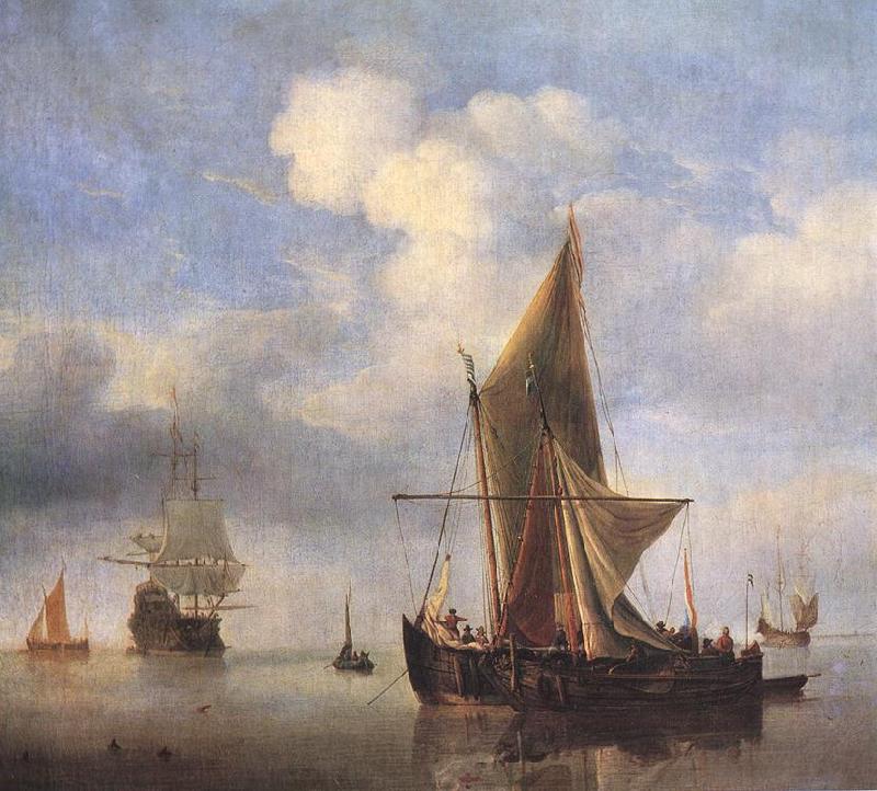 VELDE, Willem van de, the Younger Calm Sea wet Sweden oil painting art
